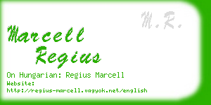 marcell regius business card